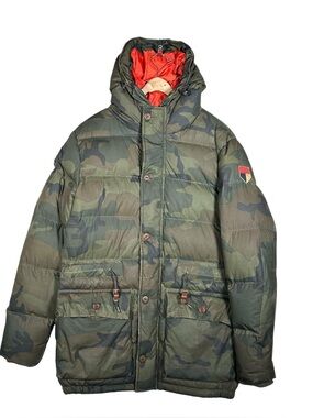 SCOTCH & SODA Heavy Down Camouflage Winter Military Parka Jacket